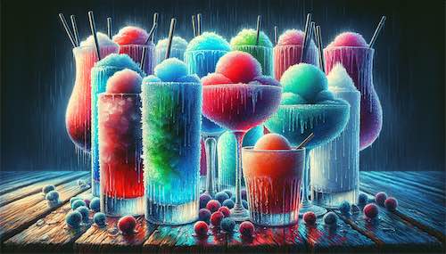 Frozen vodka cocktails